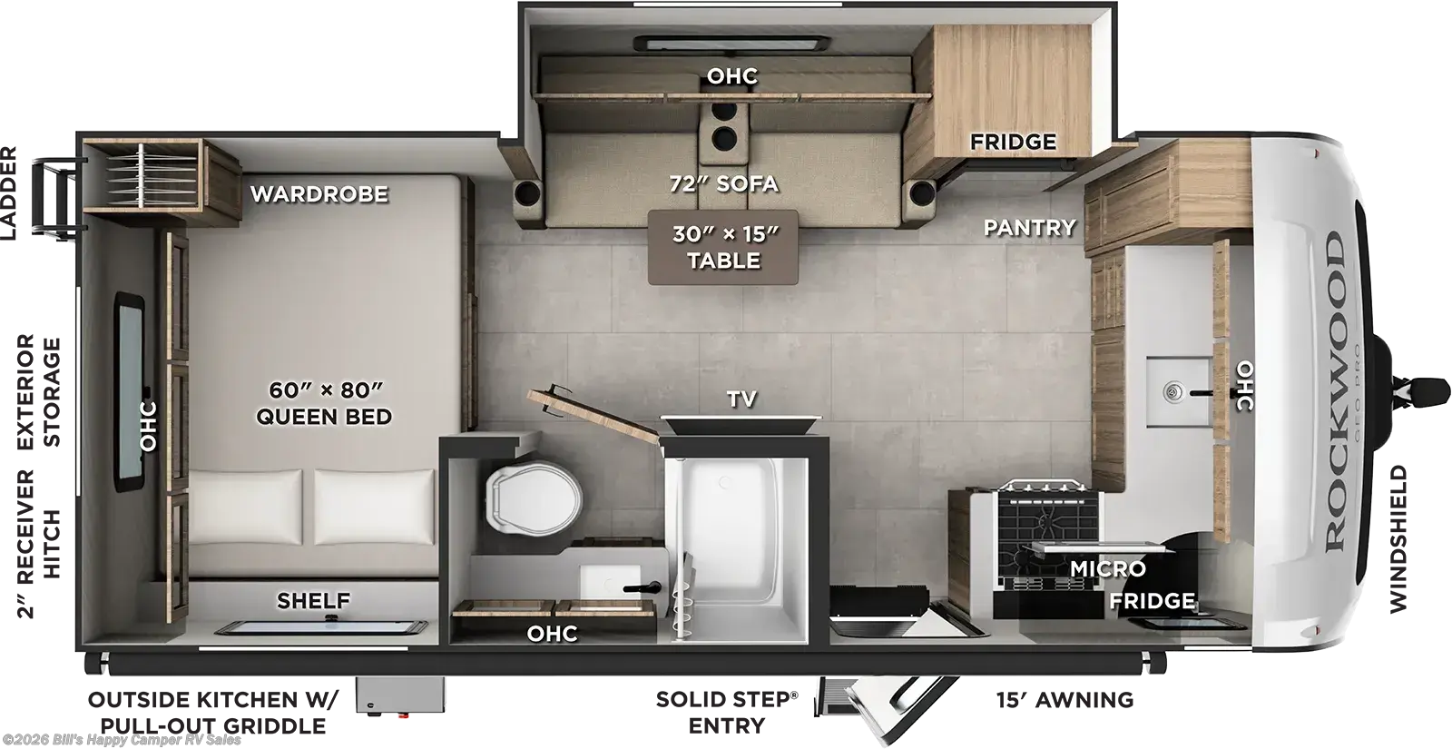 Floorplan of 2027 Forest River Rockwood Geo Pro G20SFK