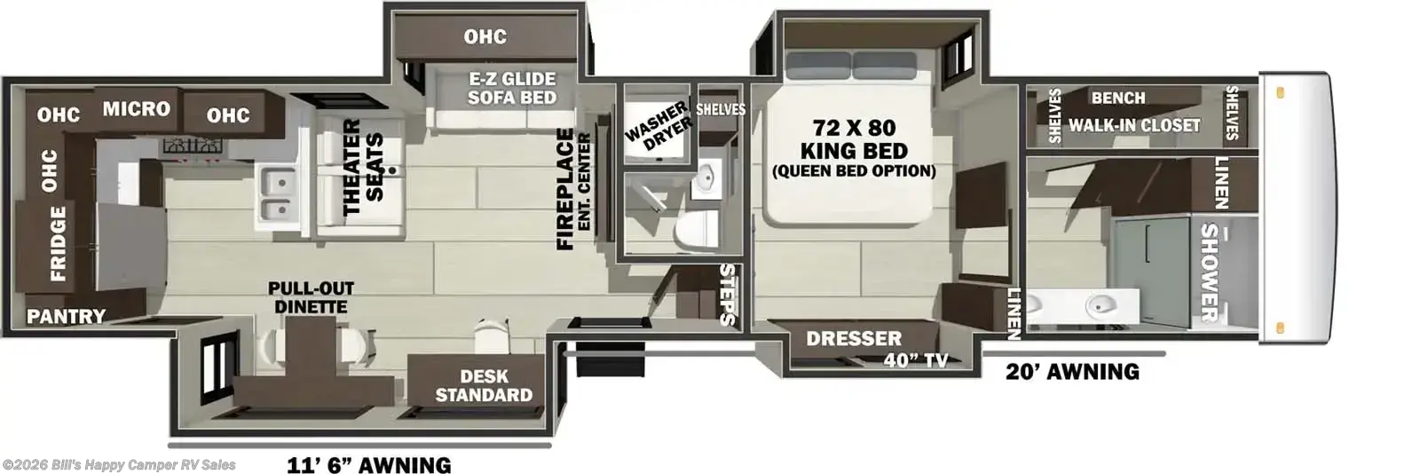 2027 Forest River Riverstone Legacy 39RKFB - New Fifth Wheel For Sale by Bill's Happy Camper RV Sales in Mill Hall, Pennsylvania features Screen Door, Pass Thru Storage, Oven, Heated Water Tank, CO Detector