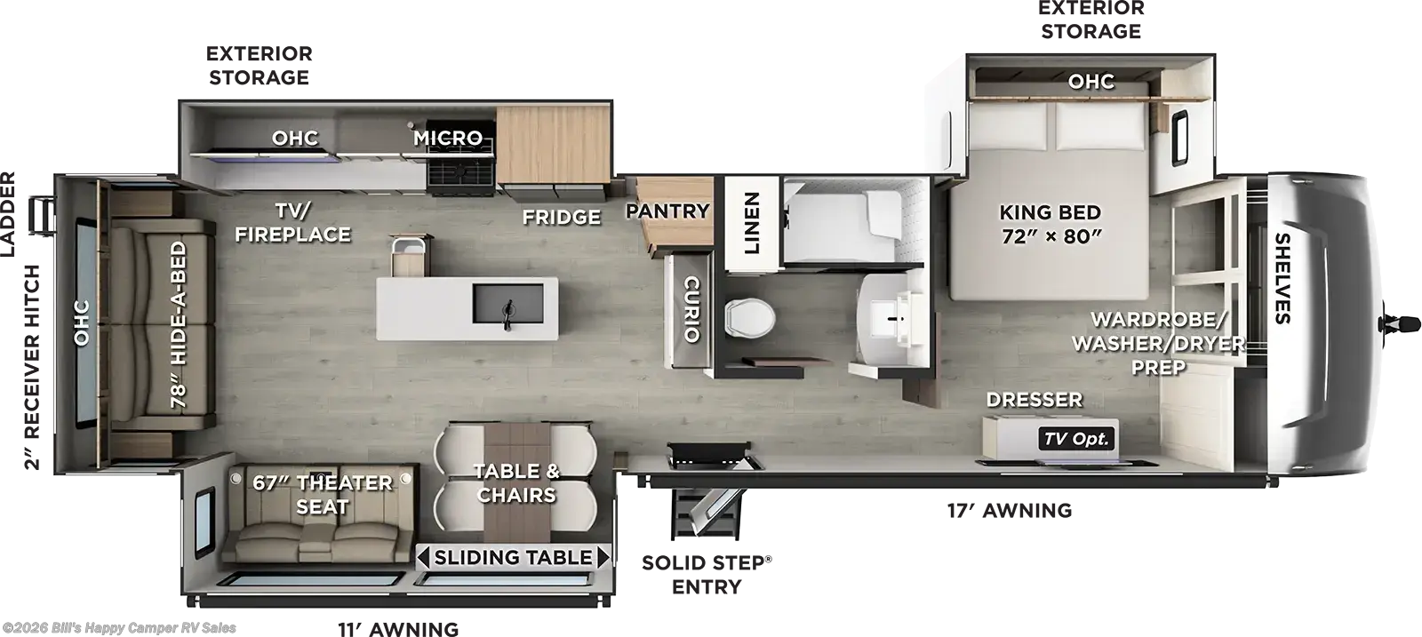 Floorplan of 2027 Forest River Rockwood Signature 8392RL