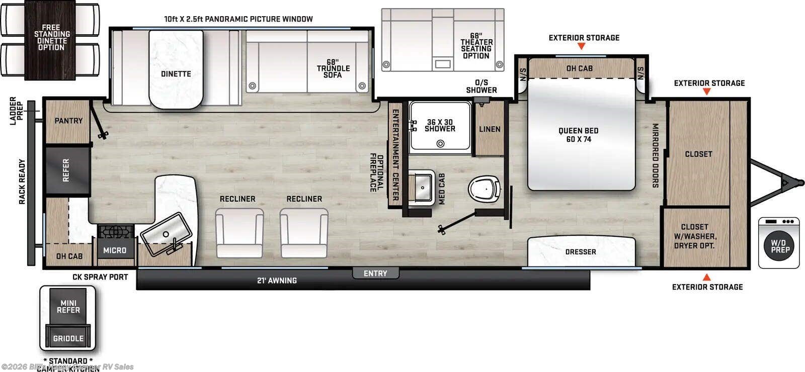 Floorplan of 2027 Coachmen Catalina Legacy Edition 303RKDS