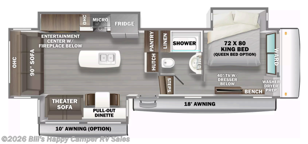 Floorplan of 2022 Forest River Riverstone Reserve 3410PMK