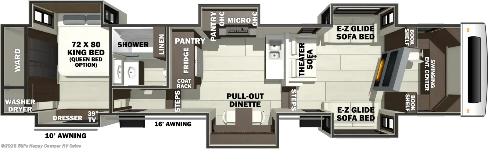 Floorplan of 2027 Forest River Riverstone Legacy 425FO