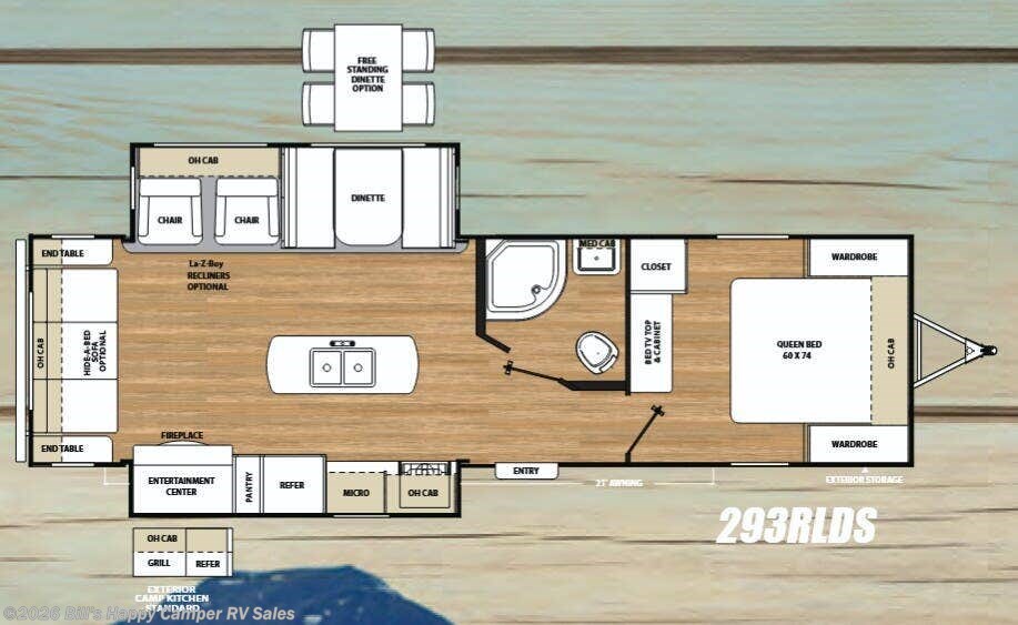 Floorplan of 2018 Coachmen Catalina Legacy Edition 293RLDS