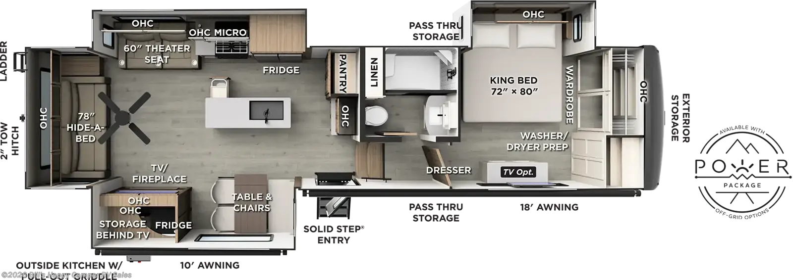 Floorplan of 2027 Forest River Rockwood Signature R372RL