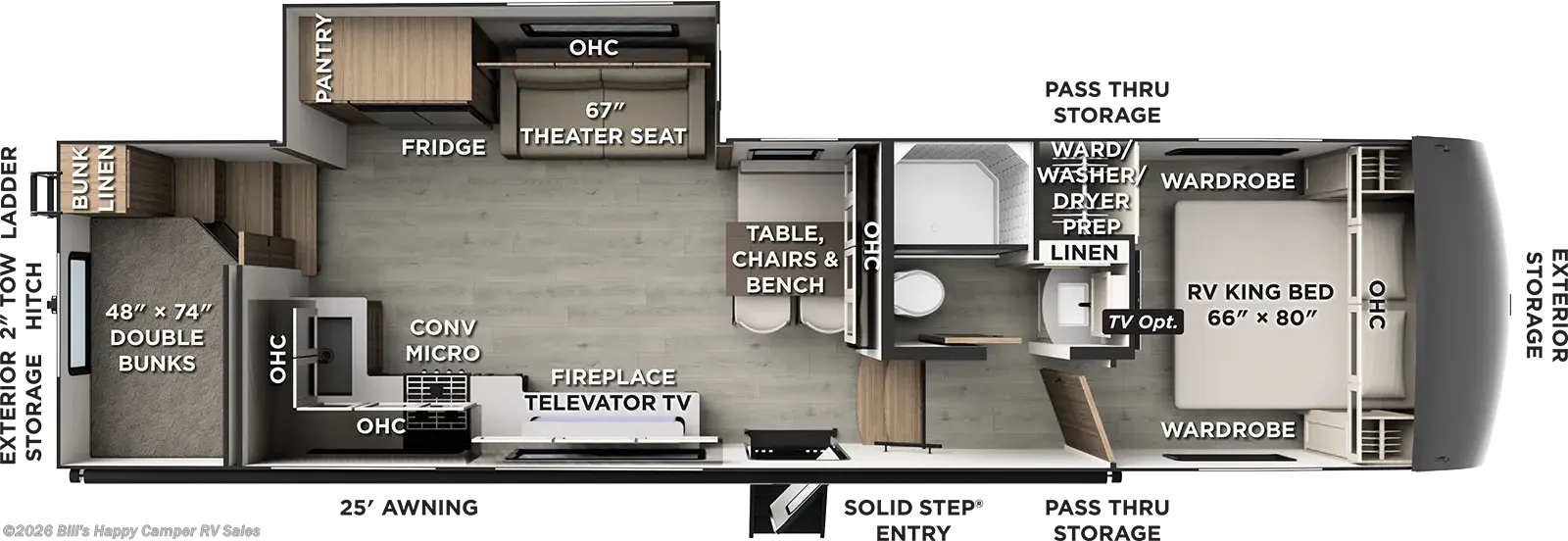 2027 Forest River Rockwood Signature 339SBH - New Fifth Wheel For Sale by Bill's Happy Camper RV Sales in Mill Hall, Pennsylvania features Roof Vent, Stove, TV, Fire Extinguisher, Hitch