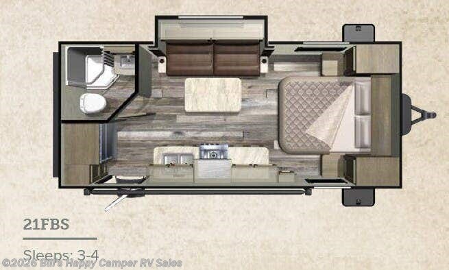 Floorplan of 2019 Starcraft Mossy Oak Lite 21FBS