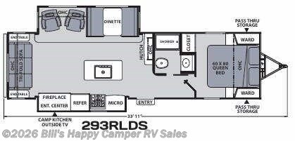 Floorplan of 2020 Coachmen Apex Ultra-Lite 293RLDS
