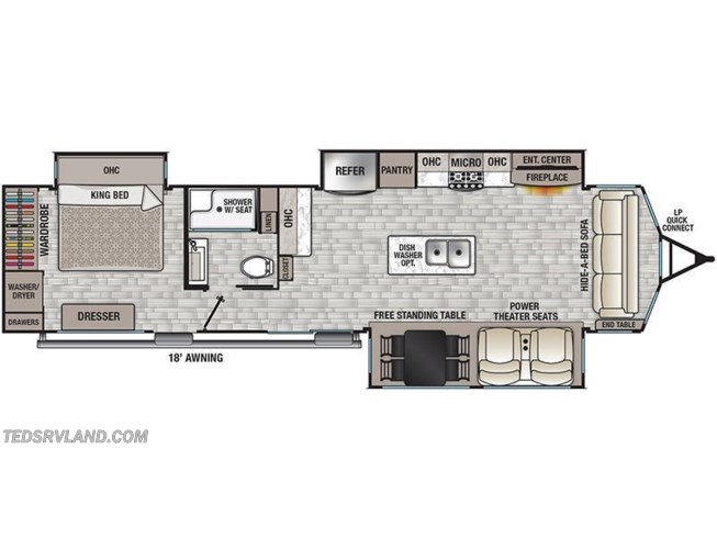 2022 Forest River Cedar Creek Cottage 40CCK floorplan image