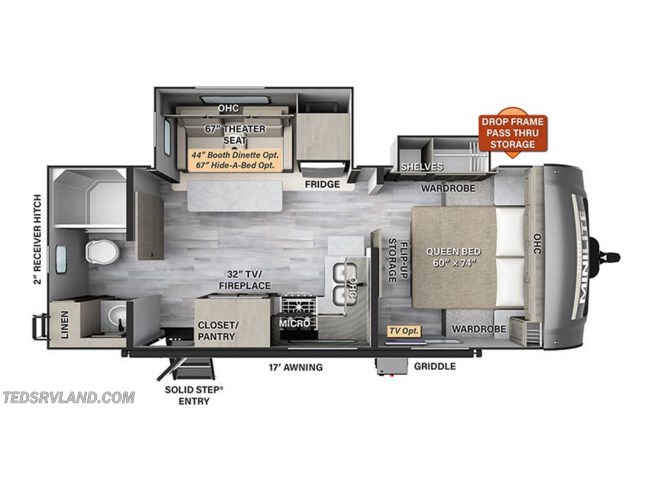 2024 Forest River Rockwood Mini Lite 2511S floorplan image