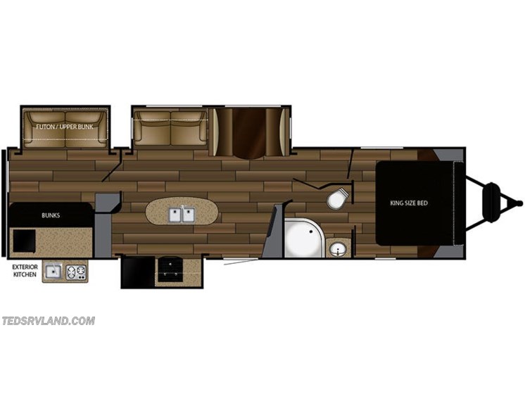 Floorplan of 2017 Cruiser RV MPG Ultra-Lite 3300BH