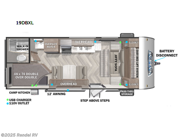 2023 Forest River Salem Cruise Lite 19DBXLX