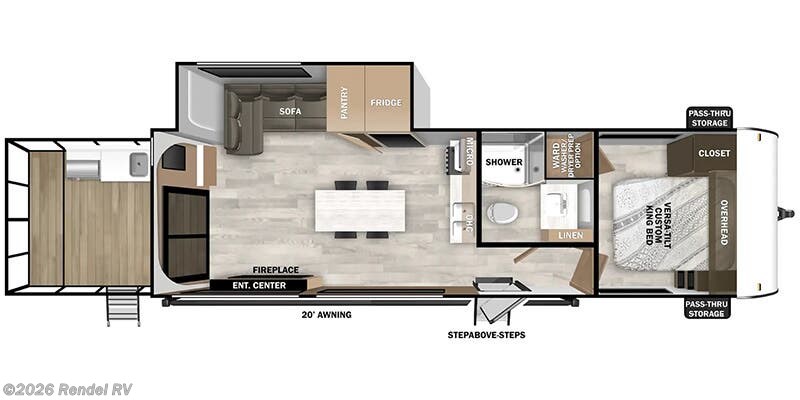 Floorplan of 2025 Forest River Salem 32VERANDA