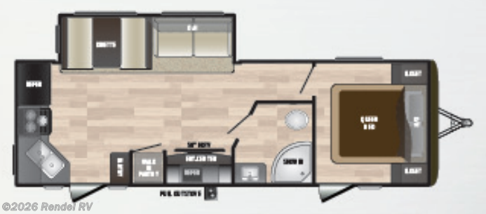 Floorplan of 2018 Keystone Hideout LHS   