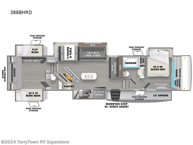 2022 Forest River Sandpiper Luxury 388BHRD - New Fifth Wheel For Sale by TerryTown RV Superstore in Grand Rapids, Michigan