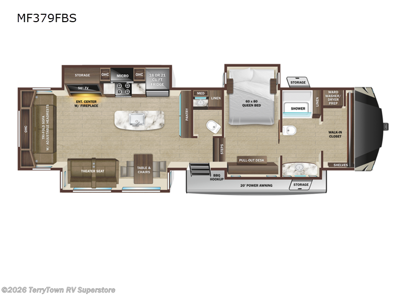 2023 Highland Ridge Mesa Ridge 379FBS - New Fifth Wheel For Sale by TerryTown RV Superstore in Grand Rapids, Michigan features Slideout