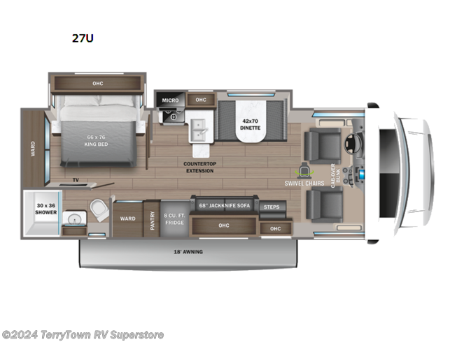2023 Jayco Greyhawk 27U - New Class C For Sale by TerryTown RV Superstore in Grand Rapids, Michigan