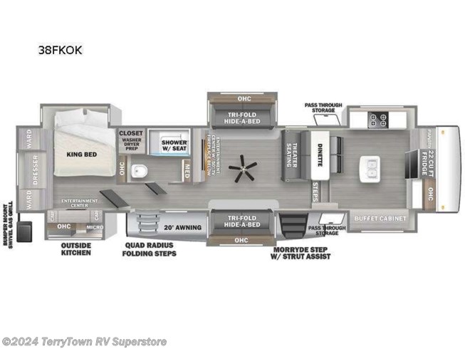 2023 Forest River Sandpiper Luxury 38FKOK - New Fifth Wheel For Sale by TerryTown RV Superstore in Grand Rapids, Michigan