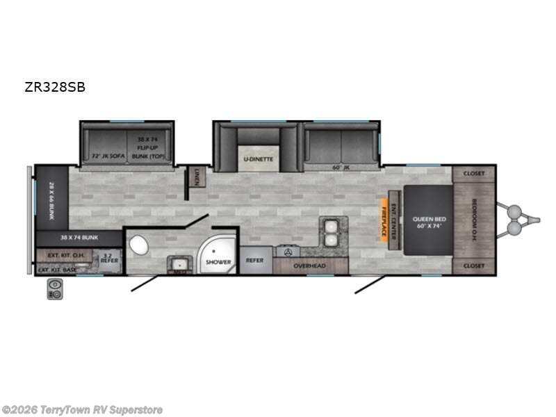 2023 CrossRoads Zinger 328SB - New Travel Trailer For Sale by TerryTown RV Superstore in Grand Rapids, Michigan features Slideout