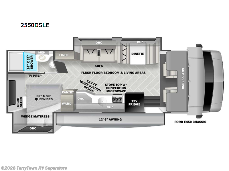2023 Forest River Sunseeker LE 2550DSLE Ford - New Class C For Sale by TerryTown RV Superstore in Grand Rapids, Michigan features Slideout
