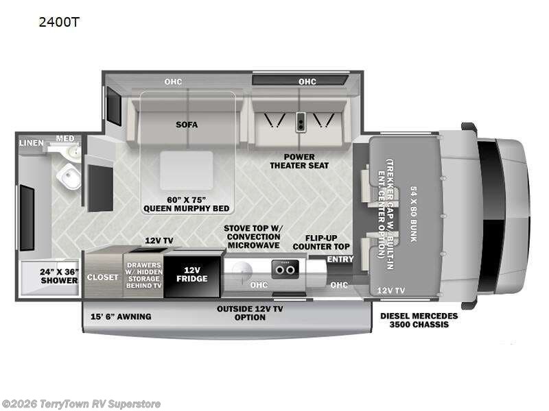 2023 Forest River Sunseeker MBS 2400T - New Class C For Sale by TerryTown RV Superstore in Grand Rapids, Michigan features Slideout