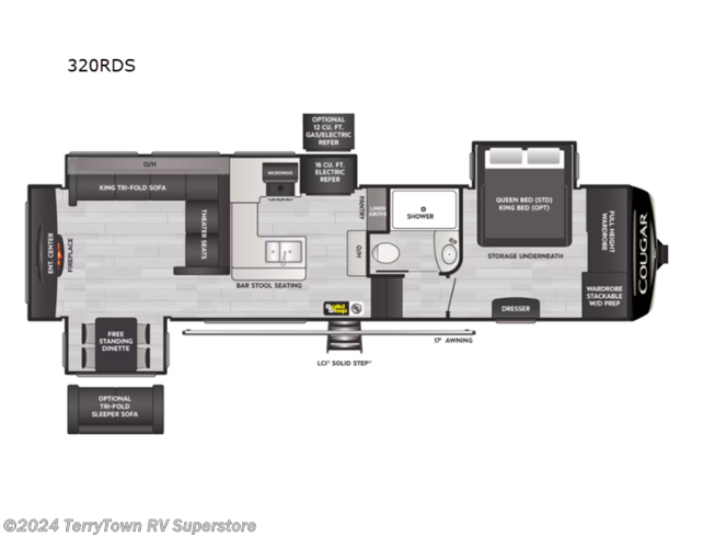 2024 Keystone Cougar 320RDS - New Fifth Wheel For Sale by TerryTown RV Superstore in Grand Rapids, Michigan