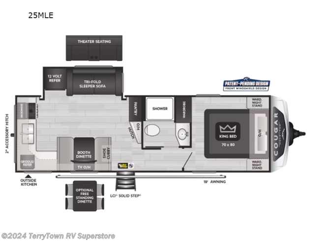 2024 Keystone Cougar Half-Ton 25MLE - New Travel Trailer For Sale by TerryTown RV Superstore in Grand Rapids, Michigan