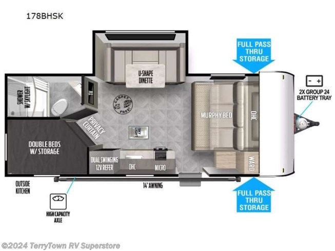 2024 Forest River Salem FSX 178BHSK - New Travel Trailer For Sale by TerryTown RV Superstore in Grand Rapids, Michigan