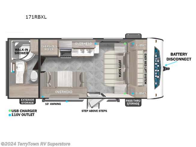 2024 Forest River Salem Cruise Lite 171RBXL - New Travel Trailer For Sale by TerryTown RV Superstore in Grand Rapids, Michigan