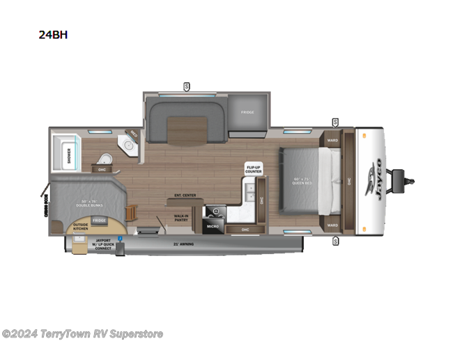 2024 Jayco Jay Feather 24BH - New Travel Trailer For Sale by TerryTown RV Superstore in Grand Rapids, Michigan