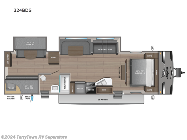 2024 Jayco Jay Flight 324BDS - New Travel Trailer For Sale by TerryTown RV Superstore in Grand Rapids, Michigan