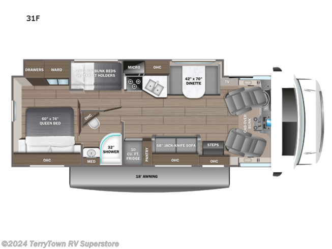 2024 Jayco Redhawk 31F - New Class C For Sale by TerryTown RV Superstore in Grand Rapids, Michigan