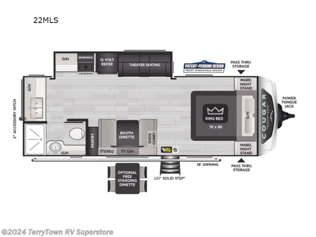 2024 Keystone Cougar Half-Ton 22MLS - New Travel Trailer For Sale by TerryTown RV Superstore in Grand Rapids, Michigan