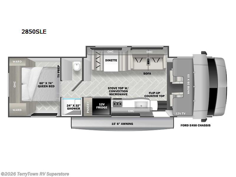 2025 Forest River Sunseeker LE 2850SLE Ford - New Class C For Sale by TerryTown RV Superstore in Grand Rapids, Michigan features Slideout
