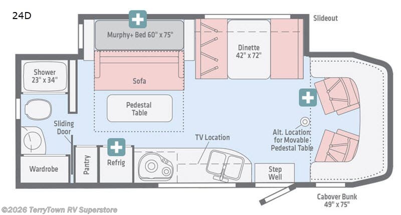 2019 Winnebago View 24D - Used Class C For Sale by TerryTown RV Superstore in Grand Rapids, Michigan features Slideout