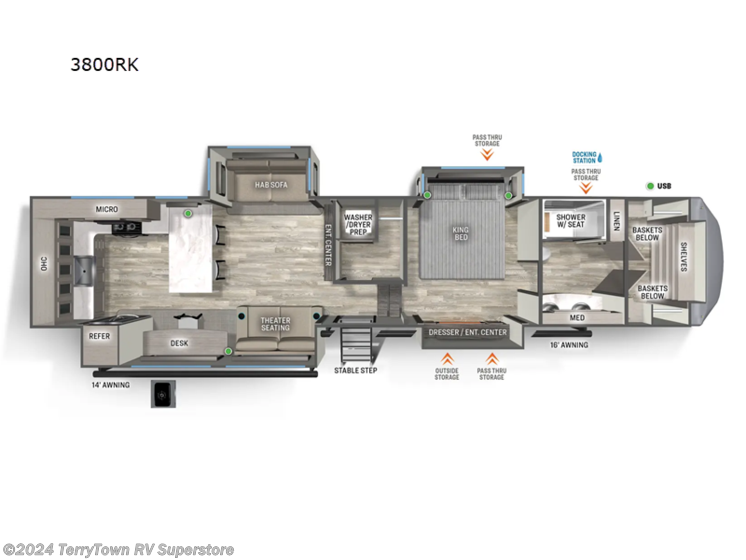 New 2025 Forest River Sandpiper 3800RK available in Grand Rapids, Michigan