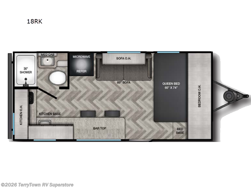 2025 CrossRoads Zinger Lite 18RK - New Travel Trailer For Sale by TerryTown RV Superstore in Grand Rapids, Michigan