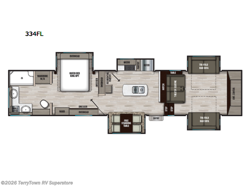 2022 Coachmen Chaparral 334FL - New Fifth Wheel For Sale by TerryTown RV Superstore in Grand Rapids, Michigan features Slideout