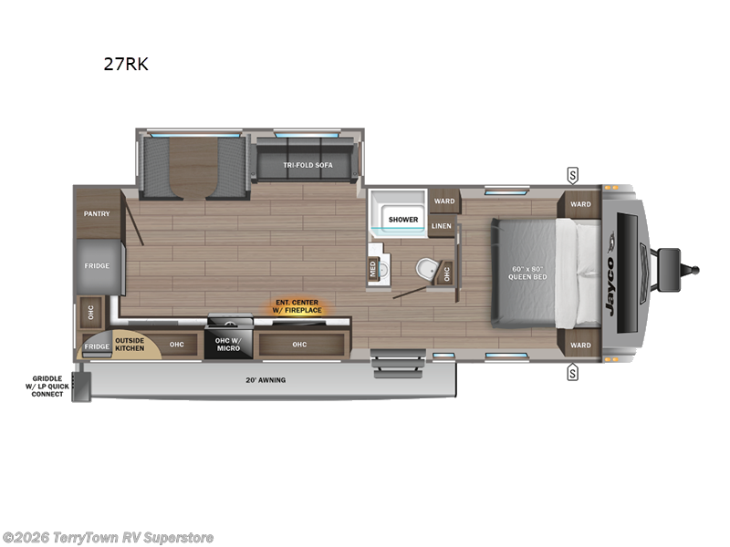 2024 Jayco White Hawk 27RK - New Travel Trailer For Sale by TerryTown RV Superstore in Grand Rapids, Michigan features Slideout