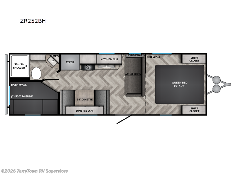 2024 CrossRoads Zinger Lite 252BH - New Travel Trailer For Sale by TerryTown RV Superstore in Grand Rapids, Michigan