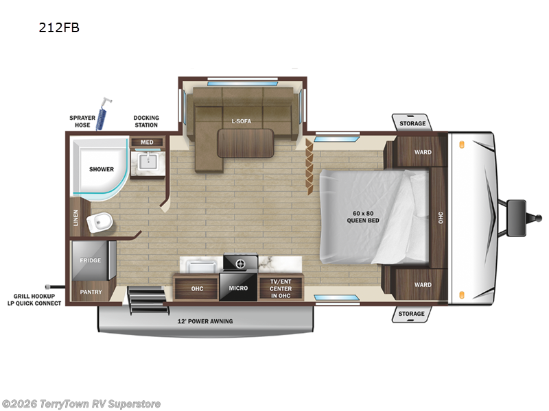 2025 Starcraft Super Lite 212FB - New Travel Trailer For Sale by TerryTown RV Superstore in Grand Rapids, Michigan features Slideout