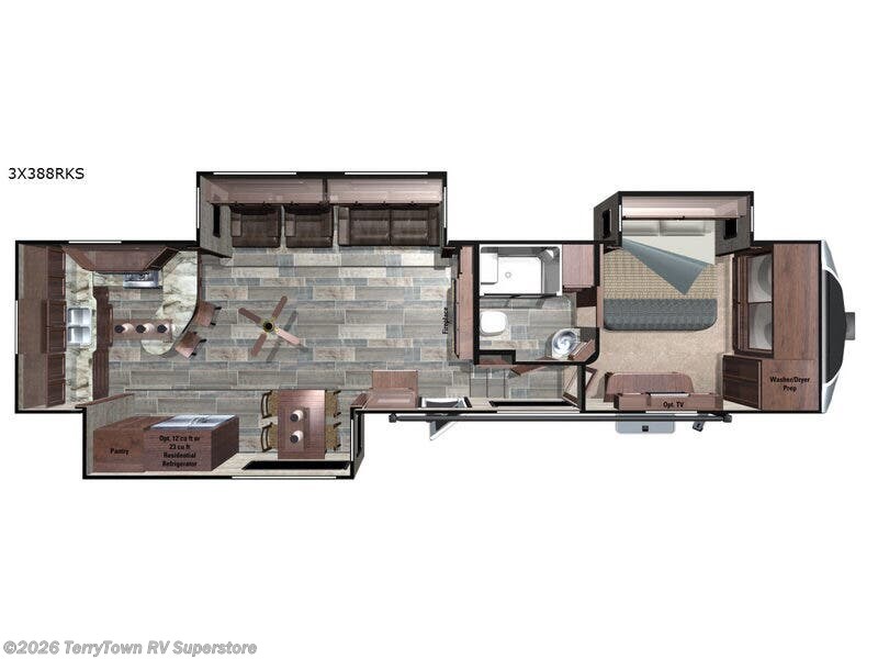 2018 Highland Ridge Open Range 3X 388RKS - Used Fifth Wheel For Sale by TerryTown RV Superstore in Grand Rapids, Michigan features Slideout