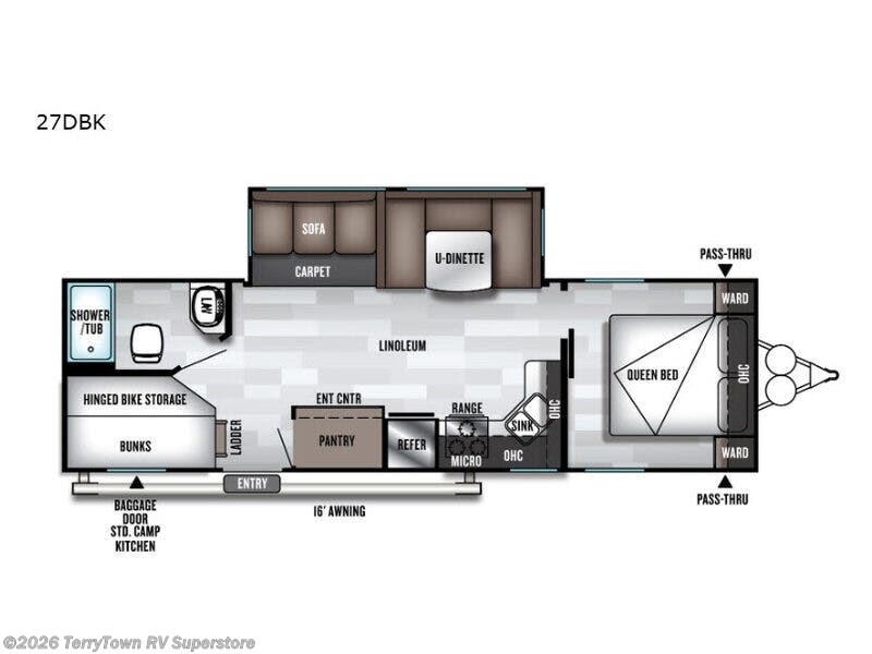 2019 Forest River Salem 27DBK - Used Travel Trailer For Sale by TerryTown RV Superstore in Grand Rapids, Michigan features Slideout