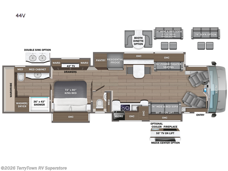 2026 Entegra Coach Anthem 44V - New Class A For Sale by TerryTown RV Superstore in Grand Rapids, Michigan features Slideout