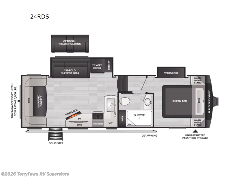 2026 Keystone Cougar Half-Ton 24RDS - New Fifth Wheel For Sale by TerryTown RV Superstore in Grand Rapids, Michigan features Slideout