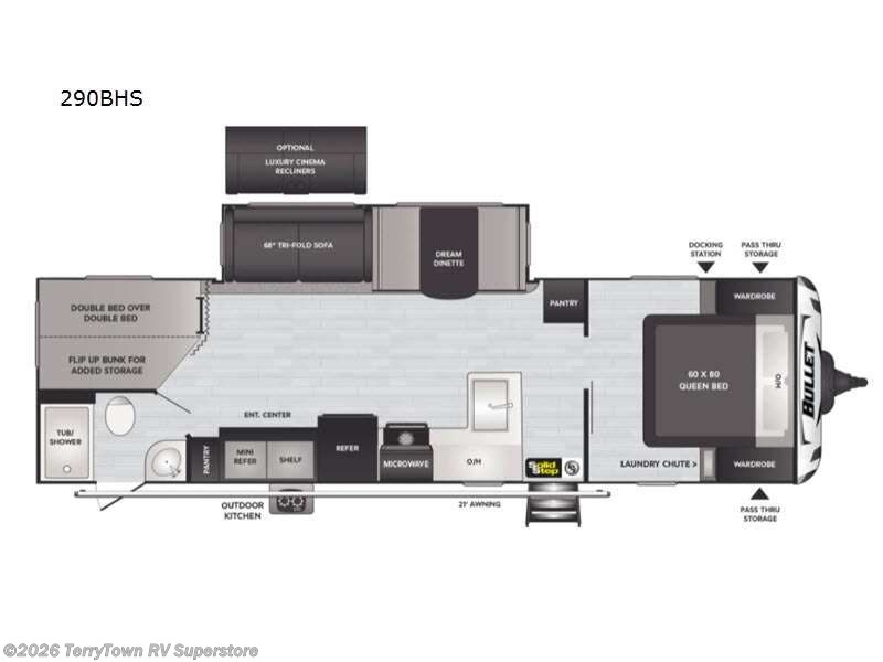 2021 Keystone Bullet 290BHS - Used Travel Trailer For Sale by TerryTown RV Superstore in Grand Rapids, Michigan features Slideout