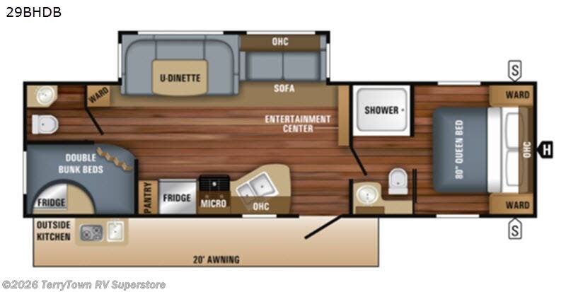 2018 Jayco Jay Flight 29BHDB - Used Travel Trailer For Sale by TerryTown RV Superstore in Grand Rapids, Michigan features Slideout