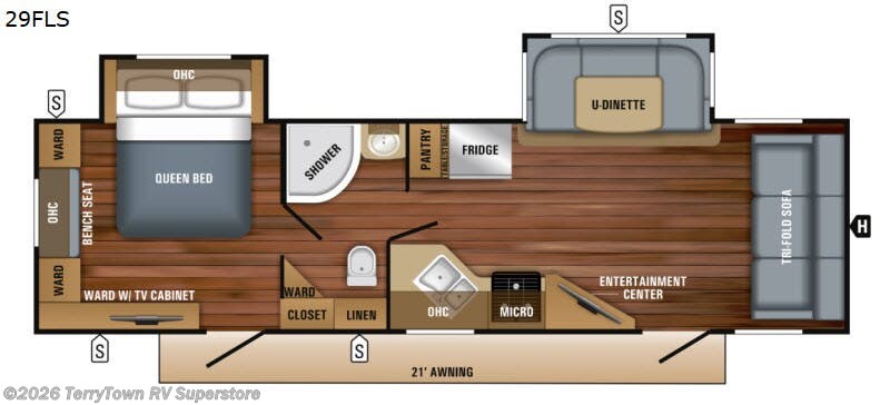 2018 Jayco White Hawk 29FLS - Used Travel Trailer For Sale by TerryTown RV Superstore in Grand Rapids, Michigan features Slideout