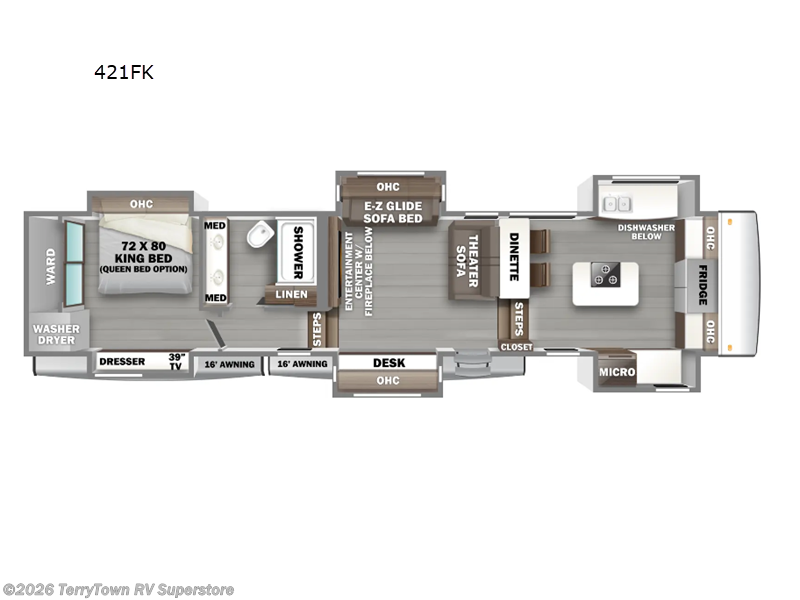 2026 Forest River RiverStone 421FK - New Fifth Wheel For Sale by TerryTown RV Superstore in Grand Rapids, Michigan features Slideout
