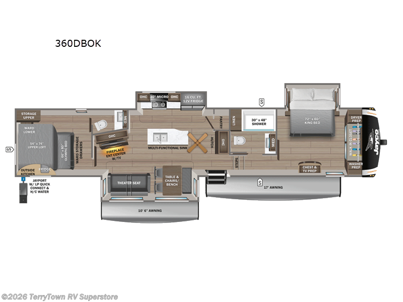 2026 Jayco Eagle 360DBOK - New Fifth Wheel For Sale by TerryTown RV Superstore in Grand Rapids, Michigan features Slideout