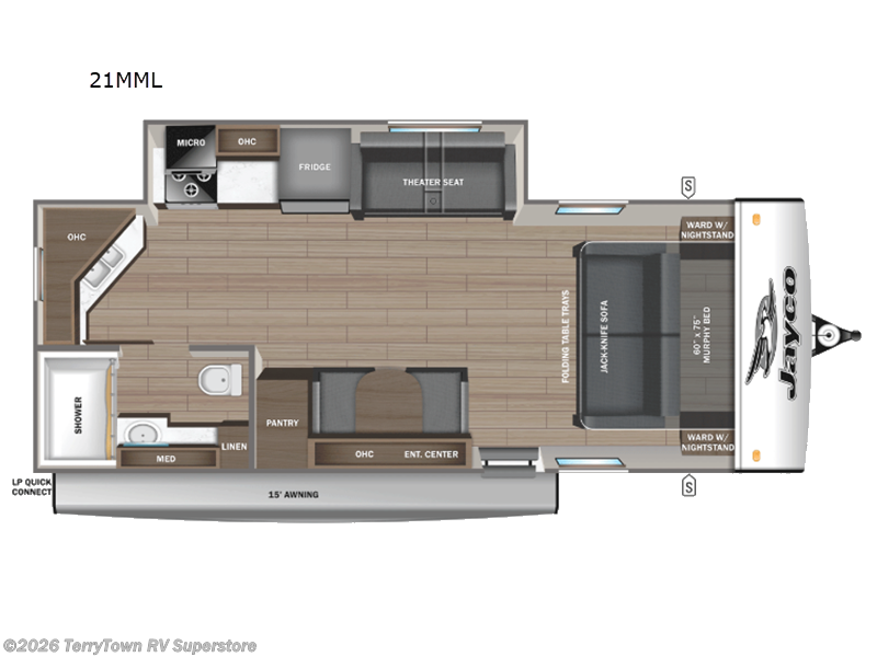 2026 Jayco Jay Feather 21MML - New Travel Trailer For Sale by TerryTown RV Superstore in Grand Rapids, Michigan features Slideout